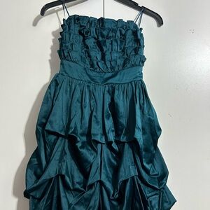 Windsor Teal Ruffled Kids Dress